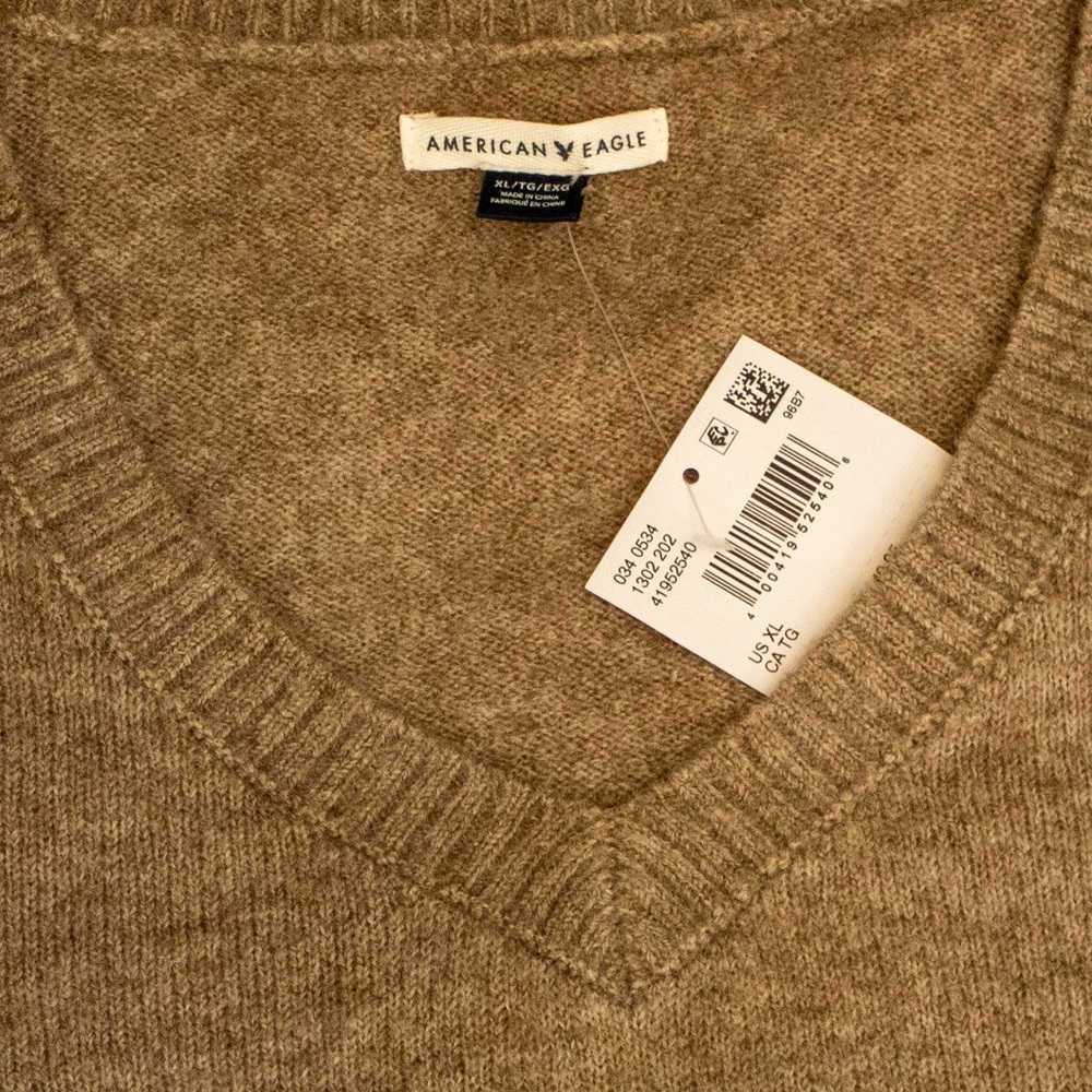American Eagle Cozy Soft Relax Long Sleeve V-Neck Pullover Women's Sweater Sz XL - Picture 6 of 10
